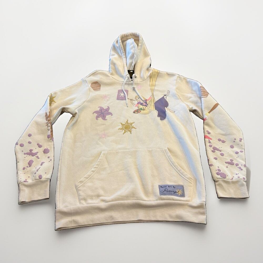 Disney Woman’s Princess Rapunzel Mural Our Universe Hoodie Fleece Sweatshirt S